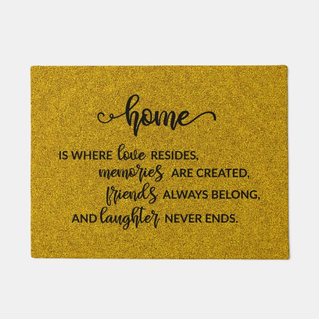 Home Quote | Gold Doormat (Front)
