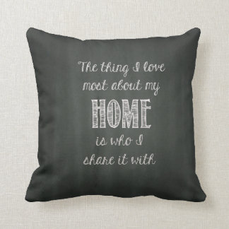 Home Quote Throw Pillow
