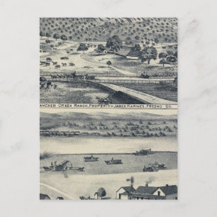 Home Ranches in Fresno, California Postcard