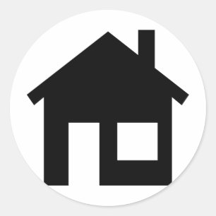 Home real estate classic round sticker