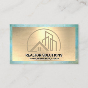Home Real Estate Gold Texture Business Card
