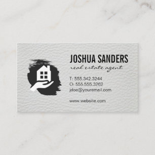 Home Real Estate   Investor   Leather Trim Business Card