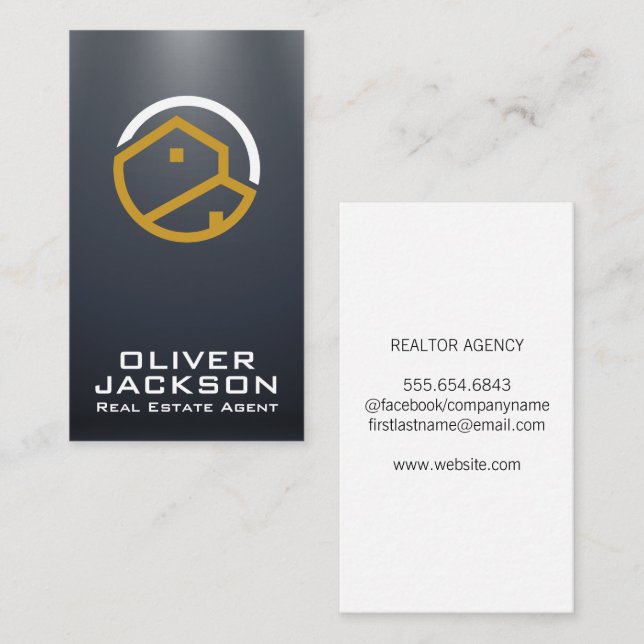 Home Real Estate Logo | Real Estate  Business Card (Front/Back)