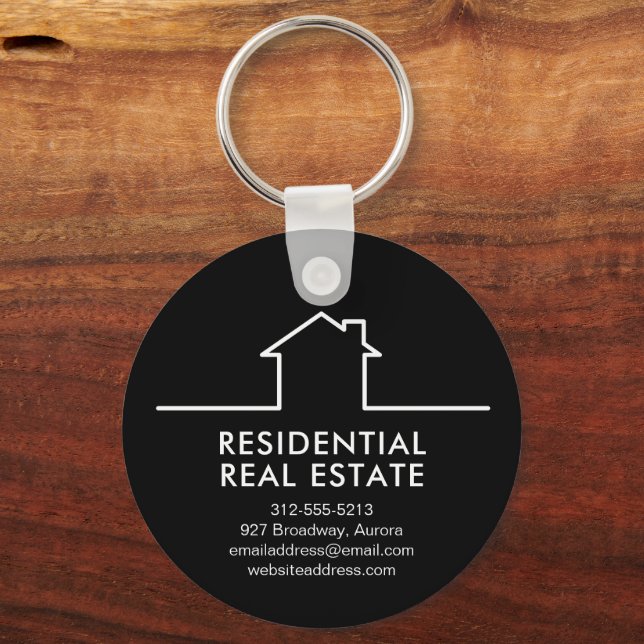 Home Real Estate Realtor Promotional Key Ring (Back)