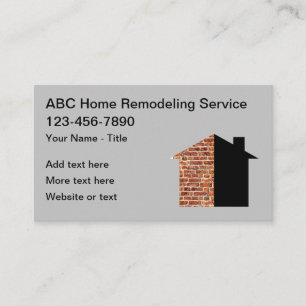 Home Remodeling And Renovation Business Card