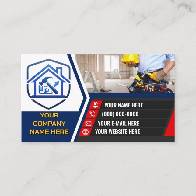 Home Remodeling Busines Cards (Front)