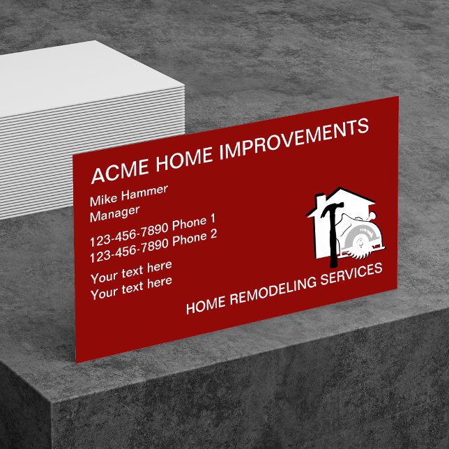 Home Remodeling Businesscards Business Card (Creator Uploaded)