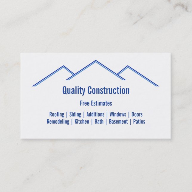 Home Remodeling / Construction Business Card (Front)