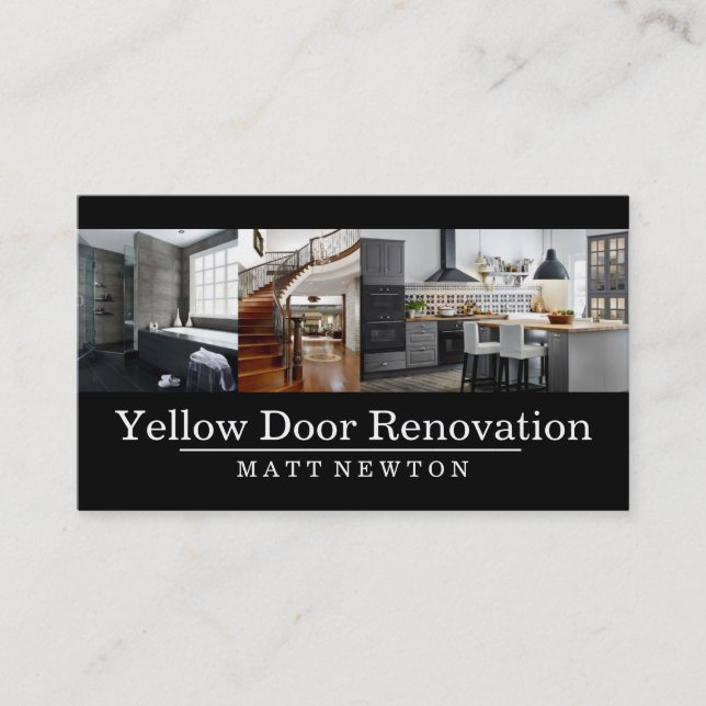Home Remodeling, Renovation Business Card (Front)