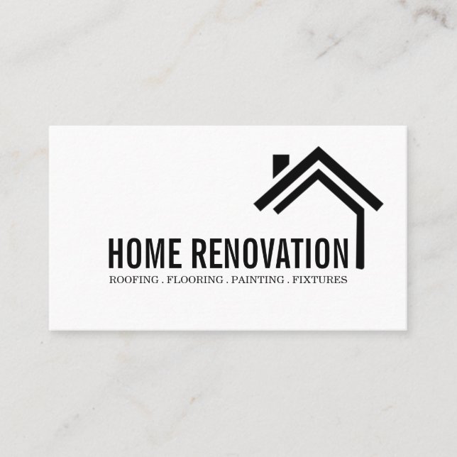 Home Remodeling Renovation Construction Business Card (Front)