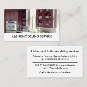 Home Remodeling Service Business Card