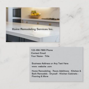 Home Remodeling Services Modern Kitchen Business Card