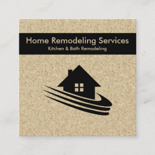 Home Remodeling Services Square Business Card