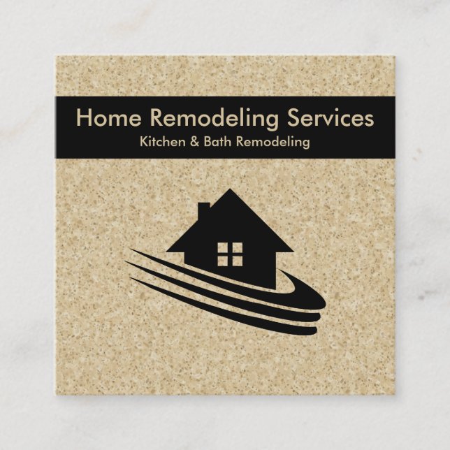 Home Remodeling Services Square Business Card (Front)