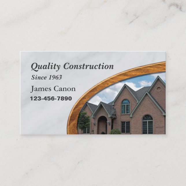Home Remoldling or Construction Business Card (Front)