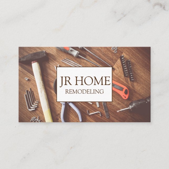 Home Renovation Construction Business Card (Front)