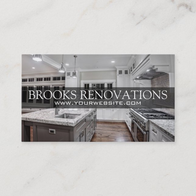 Home Renovation Construction Business Card (Front)