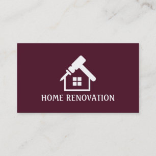 Home Renovation, Construction Business Card