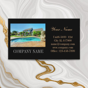 home renovation realtor pool maintenance business card