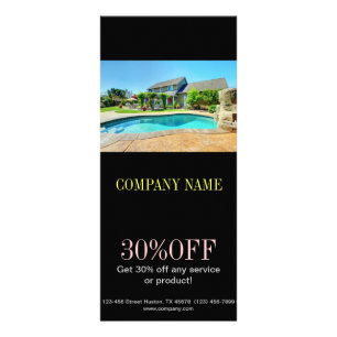 home renovation realtor pool maintenance rack card
