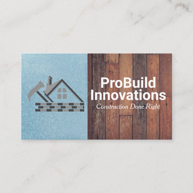 Home Renovation Repair Logo | Contractor  Business Card (Front)