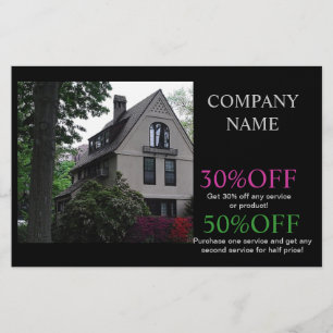 Home Renovation roofing Construction Real Estate Flyer