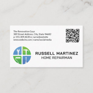 Home Renovation Tools   Carpentry Icons  Business Card