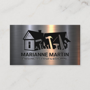 Home Renovations   Construction Tools   Metal Business Card