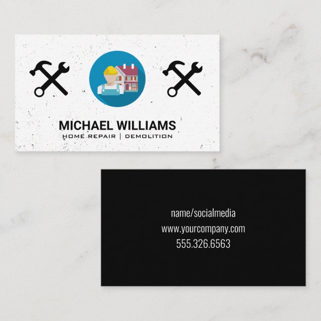 Home Repair | Construction | Tools Business Card (Front/Back)