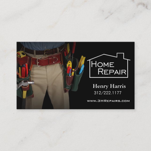 Home Repair Handyman Business Card (Front)