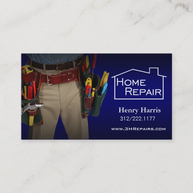 Home Repair Handyman Business Card (Front)