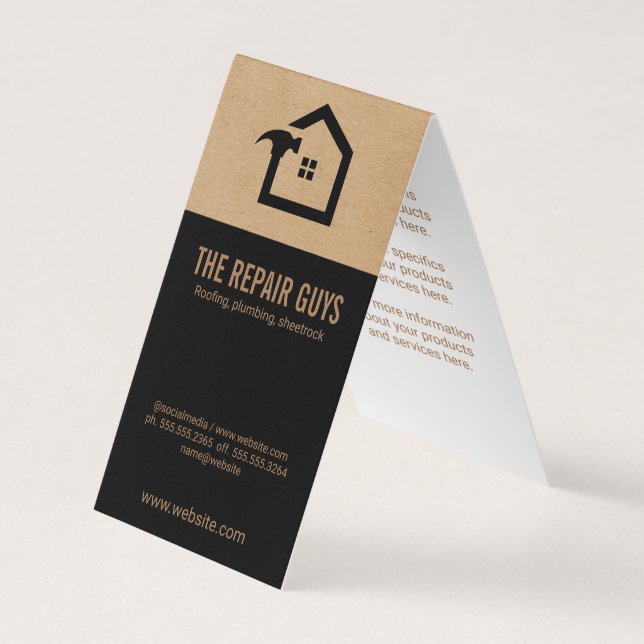 Home Repair | Handyman | Construction Business Card (Front)