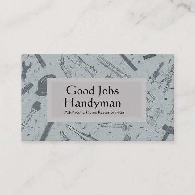 Home Repair Handyman Service Contact Info Business Card (Front)