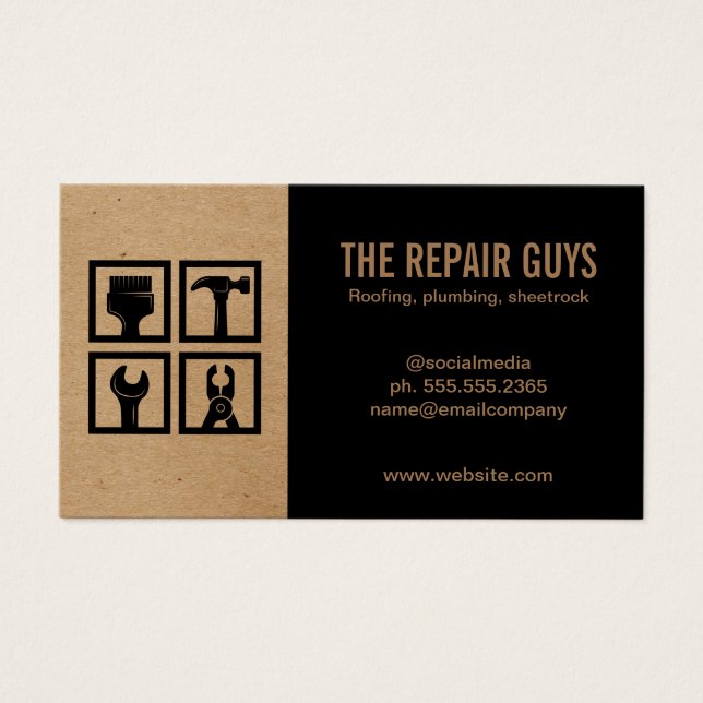 Home Repair Icons | Handyman (Front)