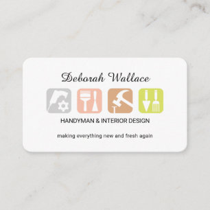 Home Repair Interior Design Tools Business Card