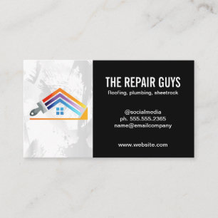 Home Repair Logo   Appliance Repairman Business Card