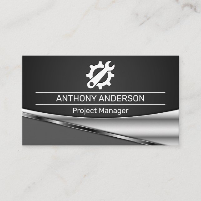 Home Repair Logo Construction Tools Business Card (Front)