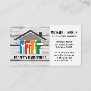 Home Repair Logo   General Contractor Business Card
