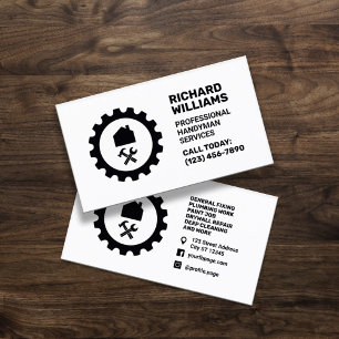 Home repair logo handyman business card