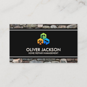 Home Repair Painting Plumbing Stone Wall Business Card