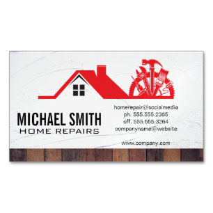 Home Repair   Property Management Magnetic Business Card