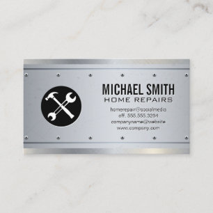Home Repair   Property Manager   Metallic Rivets Business Card