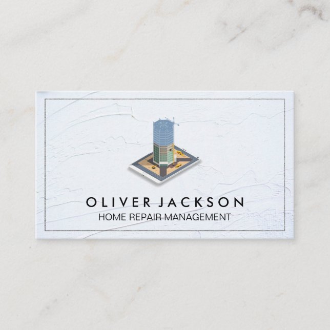 Home Repair | Realtor | Skyscraper Business Card (Front)