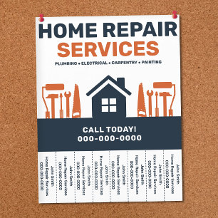 Home Repair Services Tear-Off Tabs Flyer