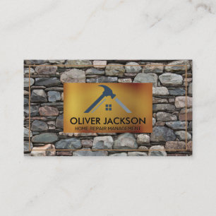Home Repair   Stone Wall   Real Estate Agent Business Card
