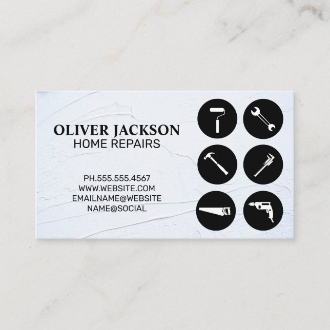 Home Repair | Tools | Handyman Business Card (Front)