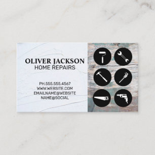Home Repair Tools   Stucco   Wood Business Card
