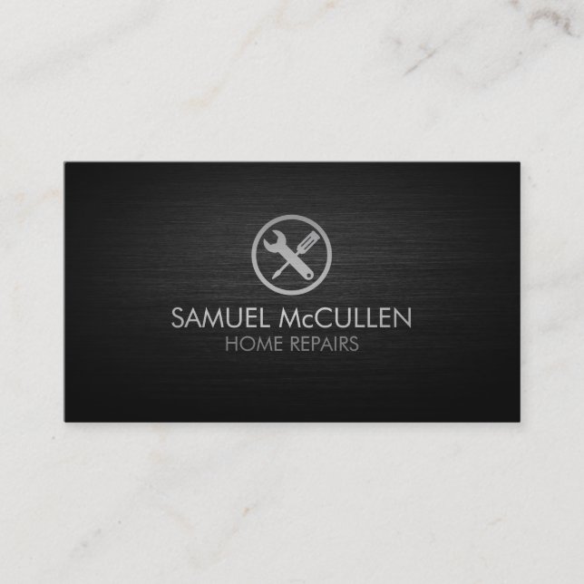 Home Repairs Tools Icon Business Card (Front)