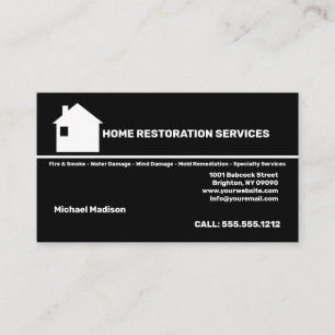 Home Restoration Services Business Card