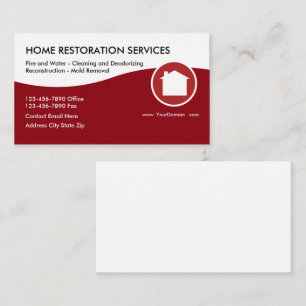 Home Restoration Services Business Card